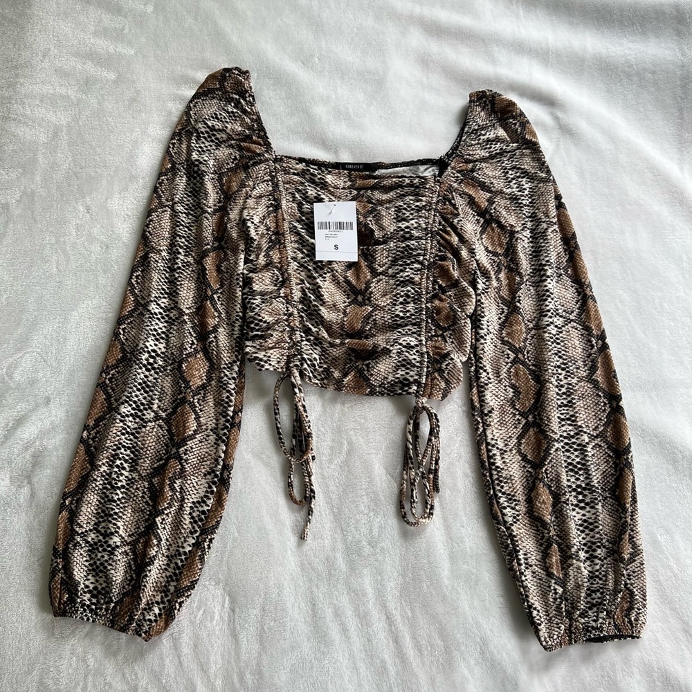 Forever 21 Snakeskin Print Top